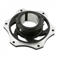 ALUMINIUM SPROCKET CARRIER FOR 50MM AXLE BLACK ANODIZED